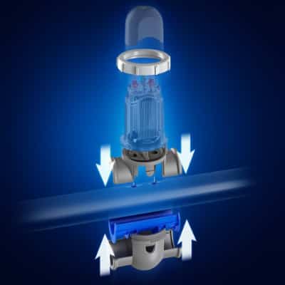 image de l'électrolyseur qui montre ca cellule et comment le monter sur une barre en PVC